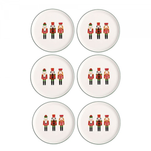 Porland Porselen Ruby Kurşun Asker 6 Lı Düz Tabak 20cm