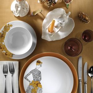 Kütahya Porselen Kadınlarım Desen 24 Parça Yemek Seti